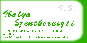 ibolya szentkereszti business card